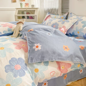 Colorful Floral Duvet Cover Set, Double Size
